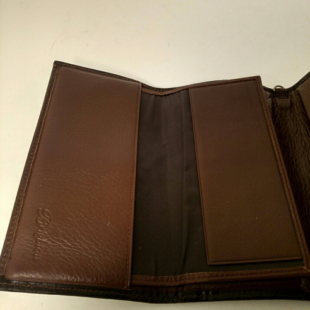 Brighton Brown Vintage  Weaved Leather Wallet - Picture 5 of 8